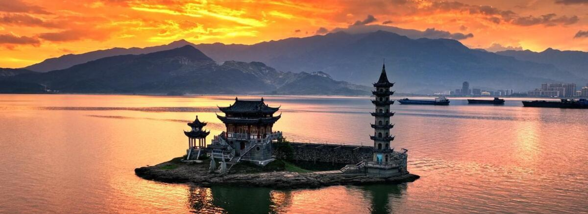 鄱湖落星 · 渔歌唱晚